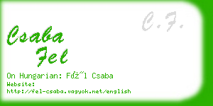 csaba fel business card